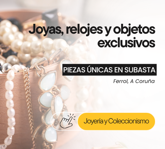 Gold jewelry: rings, bracelets and earrings at auction with diamonds and gemstones - Court no. 1 of A Coruña